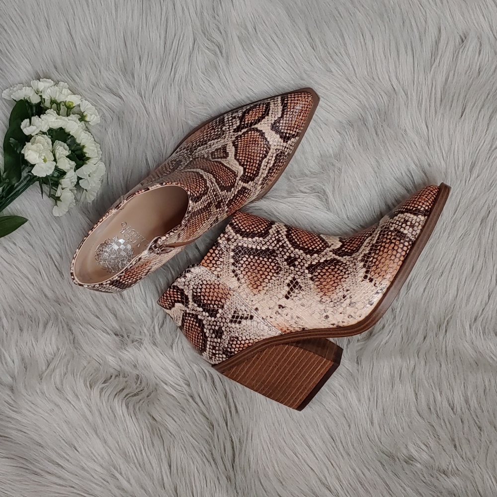 Vince Camuto Boots| Vince Geeanne Snake Leather Western Women's Boot Size 10